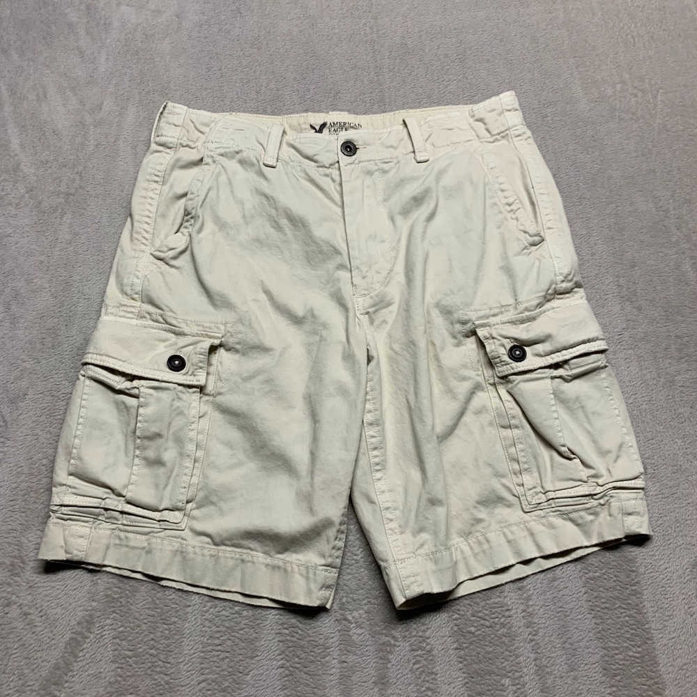 Vintage Y2K Style American‎ Eagle Cargo Shorts Men's 36 Off White